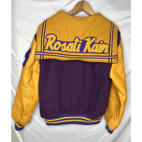 Womens Varsity Jacket Size L Wool Sailor Collar Rosati Kain St Louis Vintage 90s - Picture 2 of 13